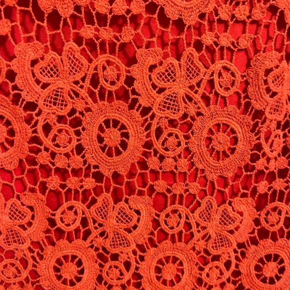 moulinette soeurs burnt orange lace dress - Picture 2 of 3